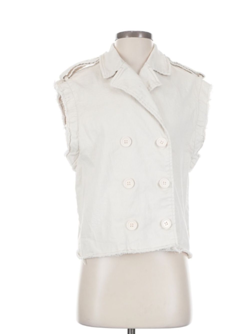 Summer Double breasted Vest/Waistcoat Ivory Small Relaxed Fit
